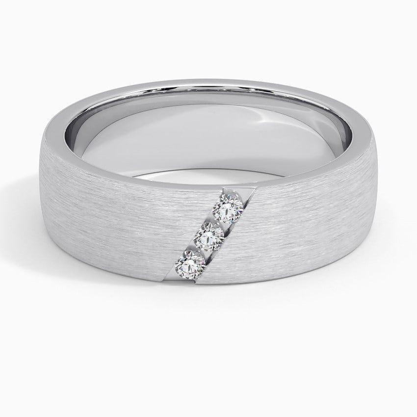 Dante Diamond 6.5mm Wedding Ring Platinum Wedding Band
