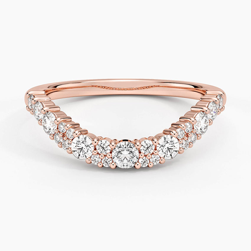 Corinne Contour Diamond Ring (1/3 ct. tw.) Rose Gold 18k Wedding Band