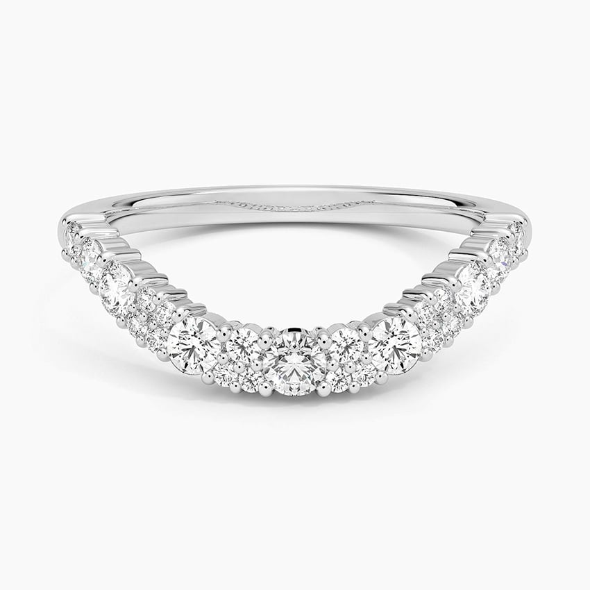 Corinne Contour Diamond Ring (1/3 ct. tw.) Platinum Wedding Band