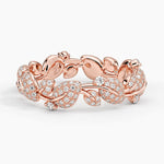 Canopy Pavé Eternity Diamond Ring Rose Gold 18k Eternity Band