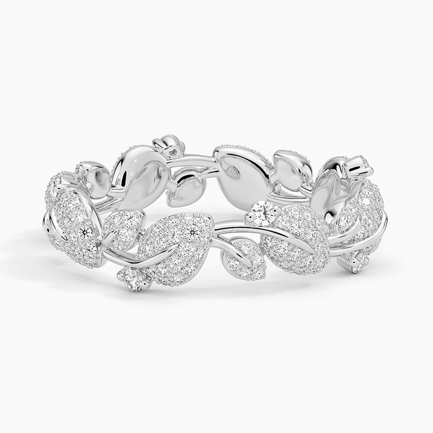 Canopy Pavé Eternity Diamond Ring Platinum Eternity Band