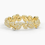 Canopy Pavé Eternity Diamond Ring Yellow Gold 18k Eternity Band