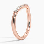 Petite Curved Diamond Ring (1/5 ct. tw.) Rose Gold 18k Wedding Band