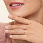 Petite Curved Diamond Ring (1/10 ct. tw.) Rose Gold 18k Wedding Band