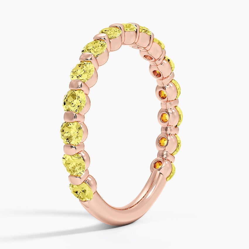Yellow Lab Diamond Ring (1 ct. tw.) Rose Gold 18k Wedding Band