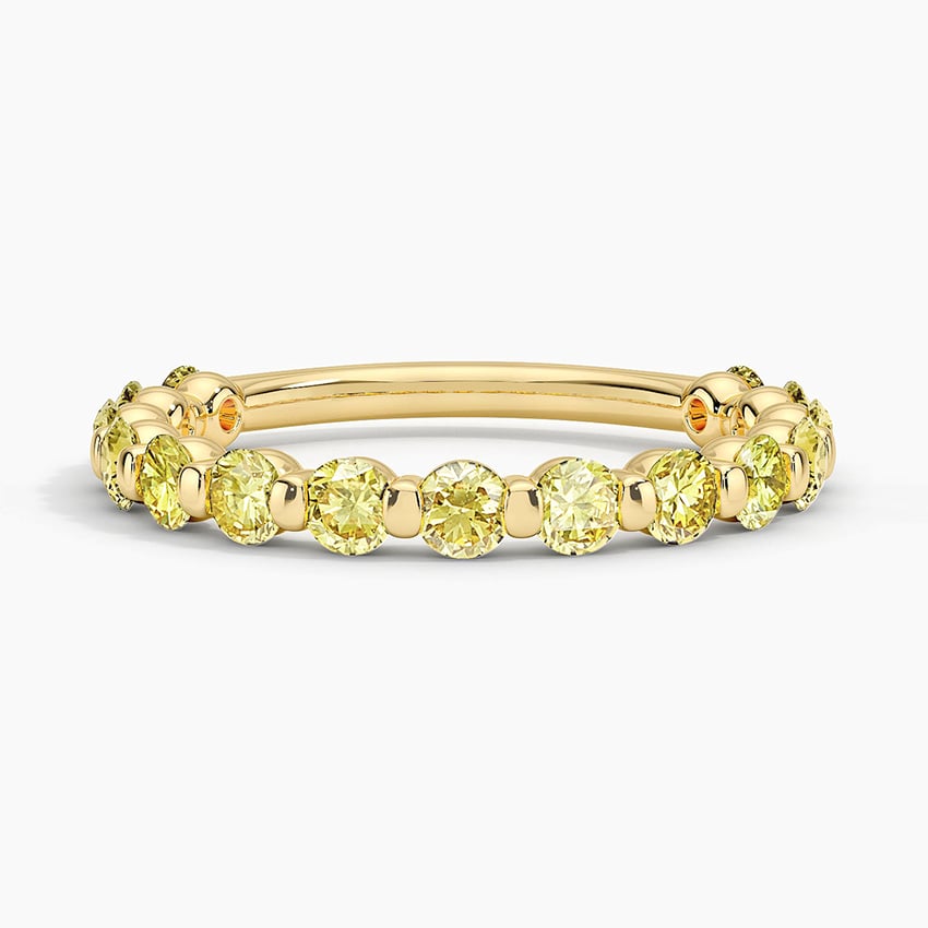 Yellow Lab Diamond Ring (1 ct. tw.) Yellow Gold 18k Wedding Band