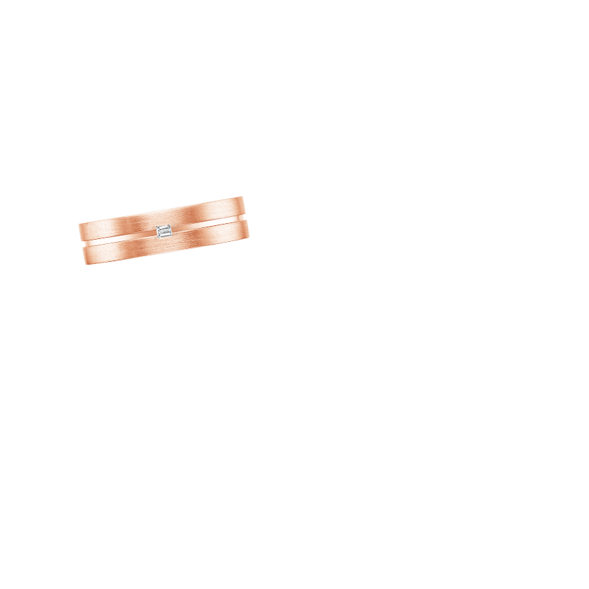 Ezra Diamond 5.5mm Wedding Ring Rose Gold 18k Wedding Band