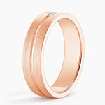 Ezra Diamond 5.5mm Wedding Ring Rose Gold 18k Wedding Band