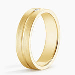 Ezra Diamond 5.5mm Wedding Ring Yellow Gold 18k Wedding Band