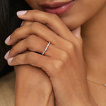 Camellia Milgrain 1.5mm Diamond Ring Platinum Wedding Band