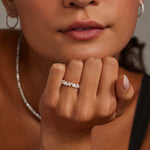 Grand Olivetta Eternity Diamond Ring Rose Gold 18k Eternity Band