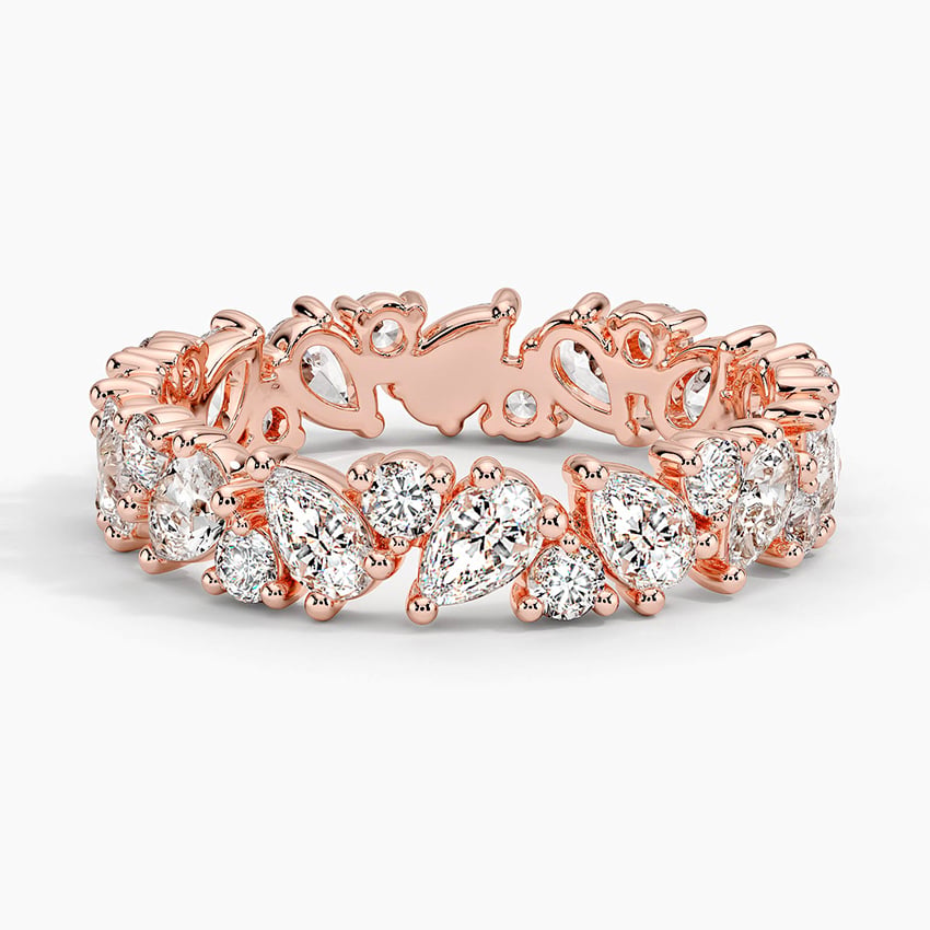 Grand Olivetta Eternity Diamond Ring Rose Gold 18k Eternity Band
