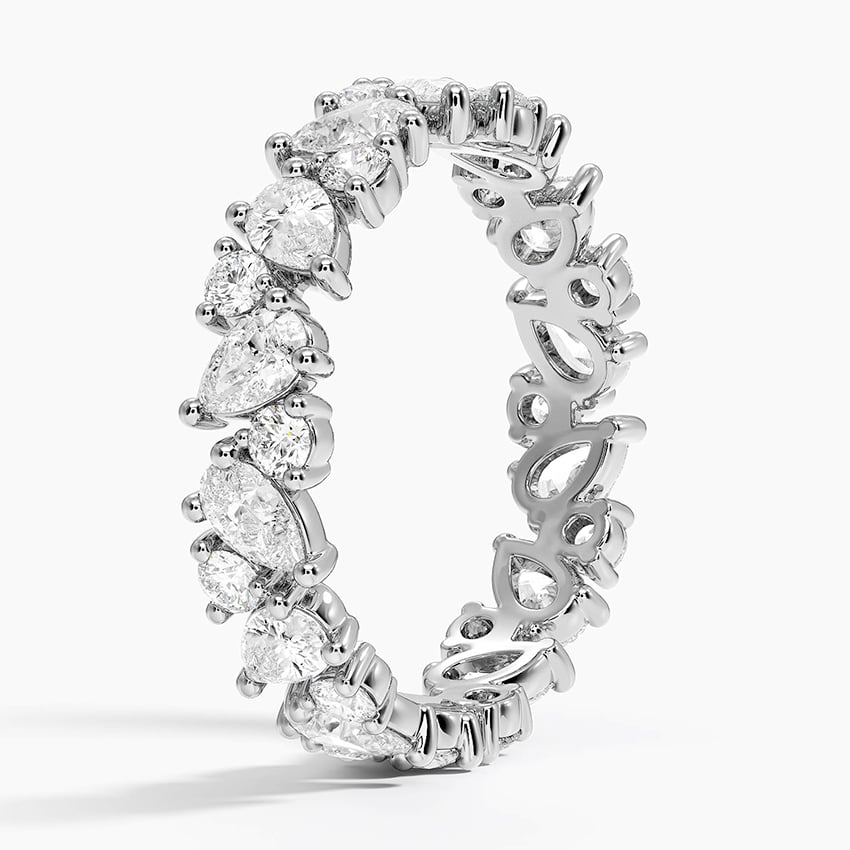Grand Olivetta Eternity Diamond Ring Platinum Eternity Band