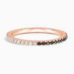 Ballad Eternity Black Diamond and Diamond Ring (1/4 ct. tw.) Rose Gold 18k Eternity Band
