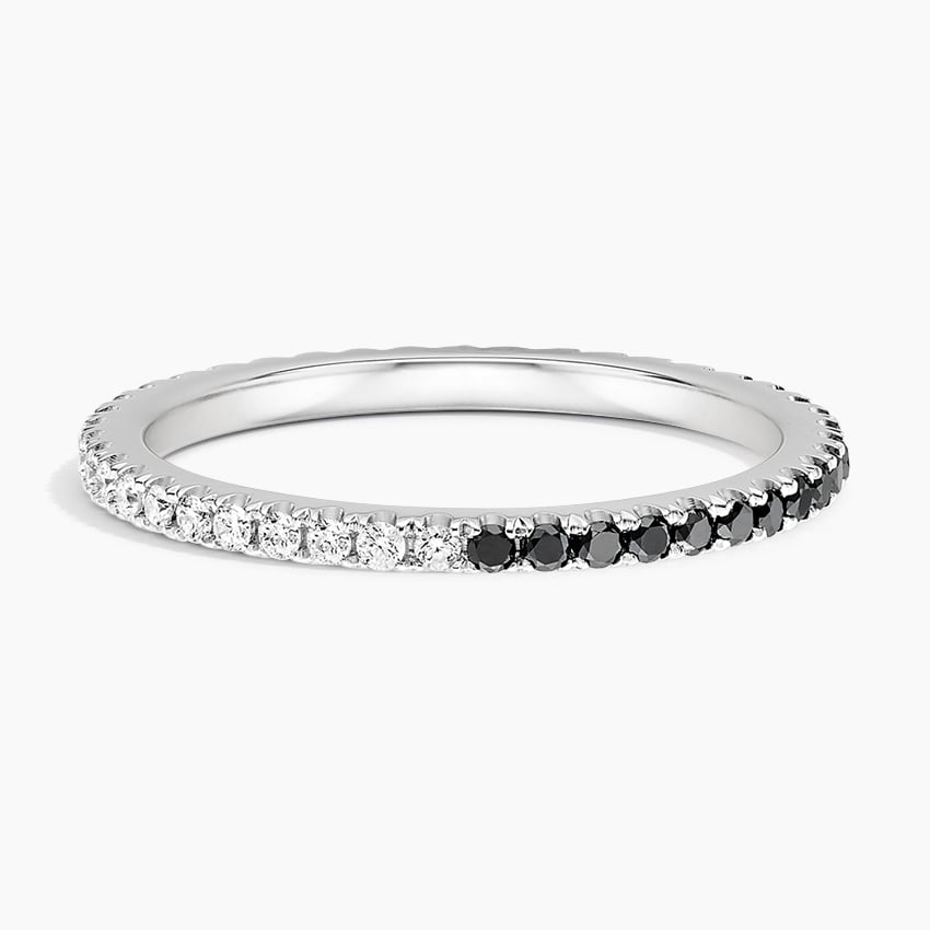 Ballad Eternity Black Diamond and Diamond Ring (1/4 ct. tw.) Platinum Eternity Band