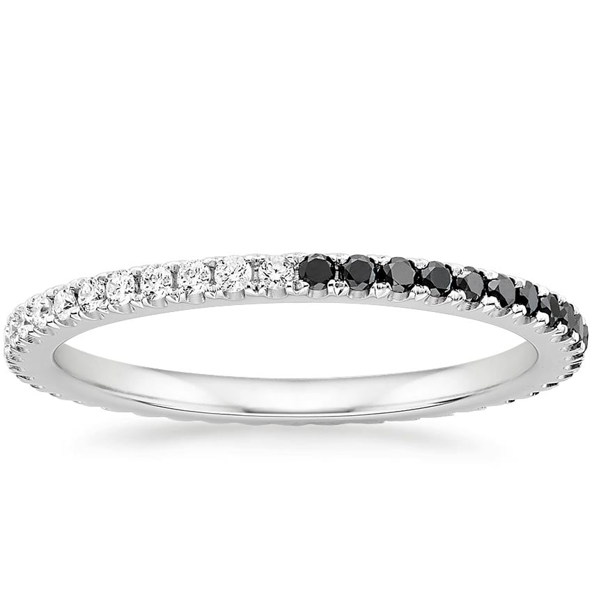 Ballad Eternity Black Diamond and Diamond Ring (1/4 ct. tw.) Platinum Eternity Band