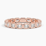 East-West Bezel Emerald Cut Eternity Diamond Ring (1 1/2 ct. tw.) Rose Gold 18k Eternity Band