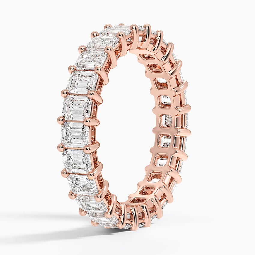 Emerald Eternity Lab Diamond Ring (3 ct. tw.) Rose Gold 18k Eternity Band