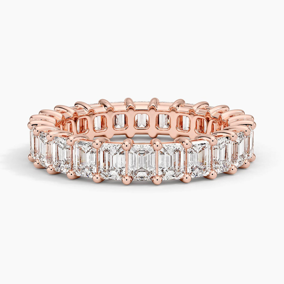 Emerald Eternity Diamond Ring (3 ct. tw.) Rose Gold 18k Eternity Band