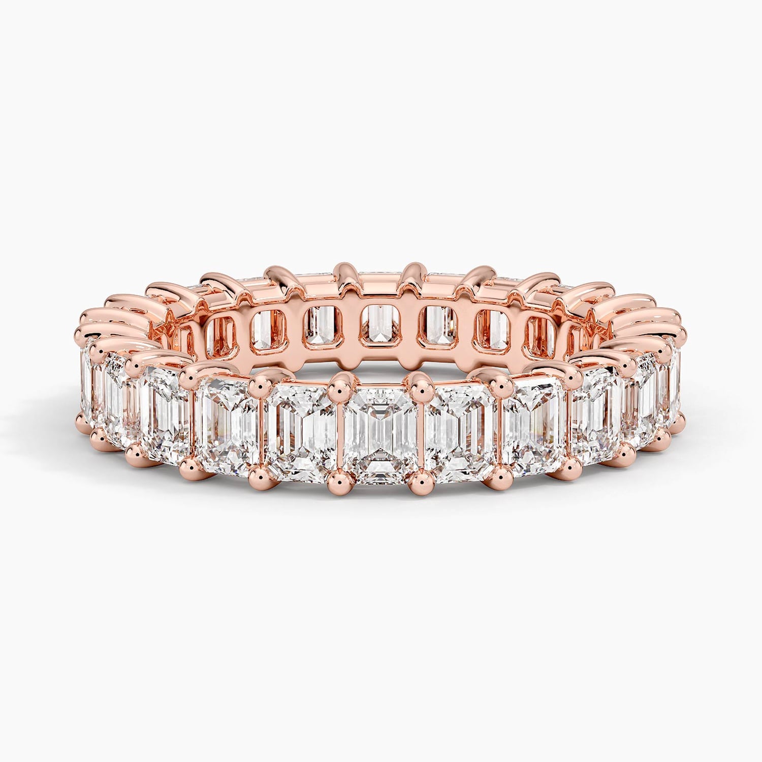 Emerald Eternity Diamond Ring (3 ct. tw.) Rose Gold 18k Eternity Band