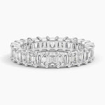 Emerald Eternity Lab Diamond Ring (2 ct. tw.) Platinum Eternity Band