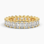 Emerald Eternity Diamond Ring (3 ct. tw.) Yellow Gold 18k Eternity Band