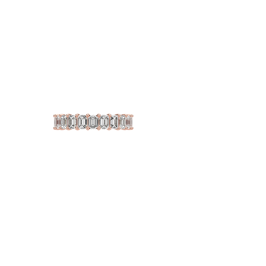 Emerald Eternity Lab Diamond Ring (4 ct. tw.) Rose Gold 18k Eternity Band