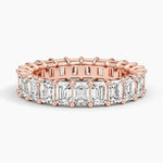 Emerald Eternity Diamond Ring (4 ct. tw.) Rose Gold 18k Eternity Band
