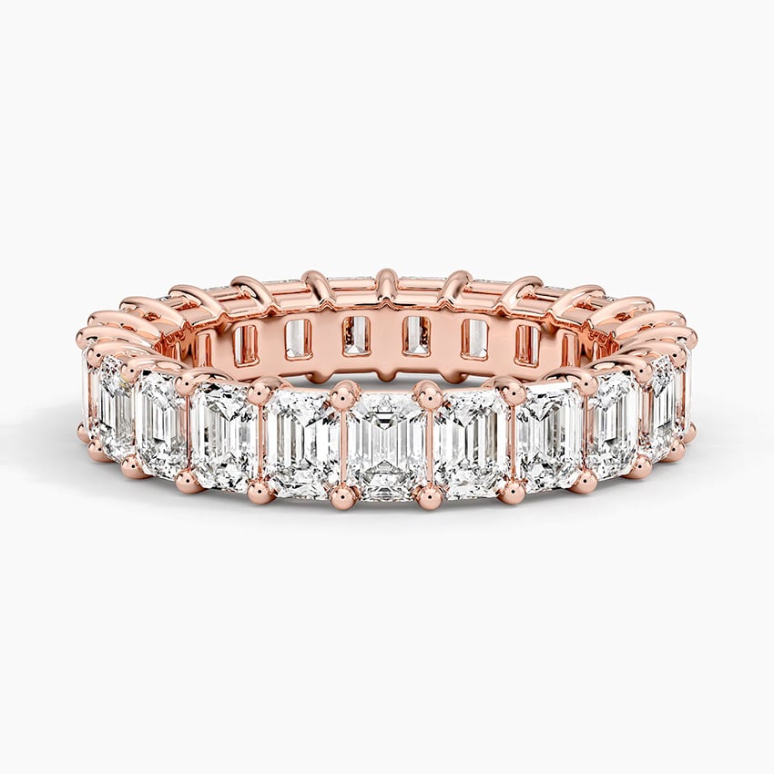 Emerald Eternity Lab Diamond Ring (4 ct. tw.) Rose Gold 18k Eternity Band