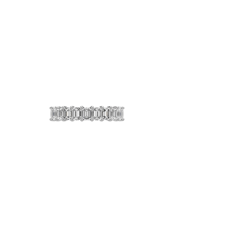 Emerald Eternity Lab Diamond Ring (4 ct. tw.) Platinum Eternity Band