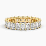 Emerald Eternity Diamond Ring (4 ct. tw.) Yellow Gold 18k Eternity Band