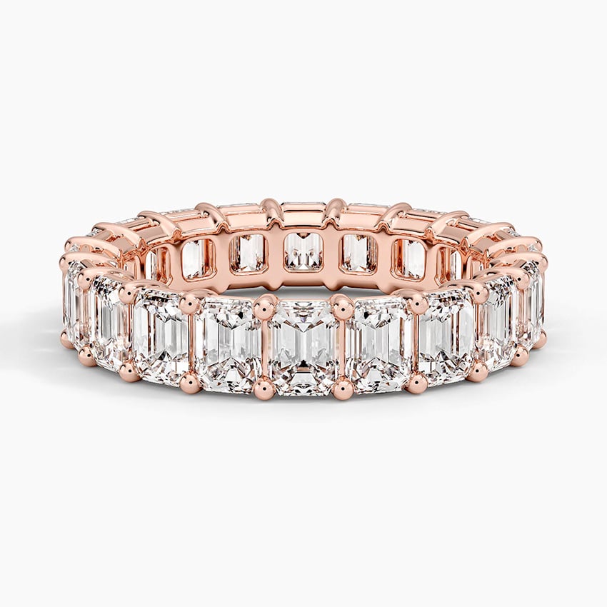 Emerald Eternity Lab Diamond Ring (5 ct. tw.) Rose Gold 18k Eternity Band
