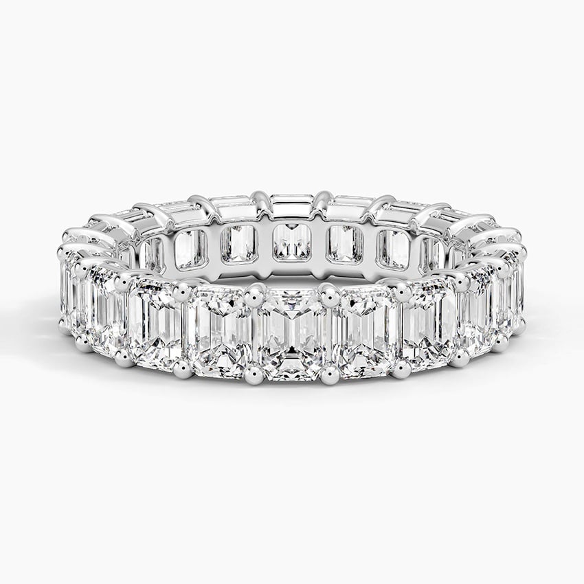 Emerald Eternity Lab Diamond Ring (5 ct. tw.) Platinum Eternity Band