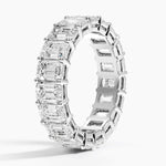Emerald Eternity Diamond Ring (6 ct. tw.) Platinum Eternity Band