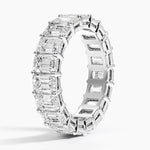 Emerald Eternity Lab Diamond Ring (6 ct. tw.) Platinum Eternity Band