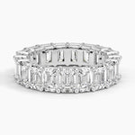 Emerald Eternity Diamond Ring (6 ct. tw.) Platinum Eternity Band