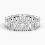 Emerald Eternity Diamond Ring (6 ct. tw.) Platinum Eternity Band