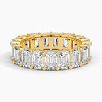 Emerald Eternity Diamond Ring (6 ct. tw.) Yellow Gold 18k Eternity Band