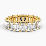 Emerald Eternity Lab Diamond Ring (6 ct. tw.) Yellow Gold 18k Eternity Band