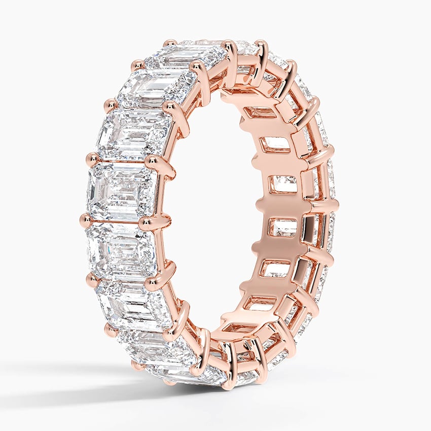 Emerald Eternity Lab Diamond Ring (4 ct. tw.) Rose Gold 18k Eternity Band