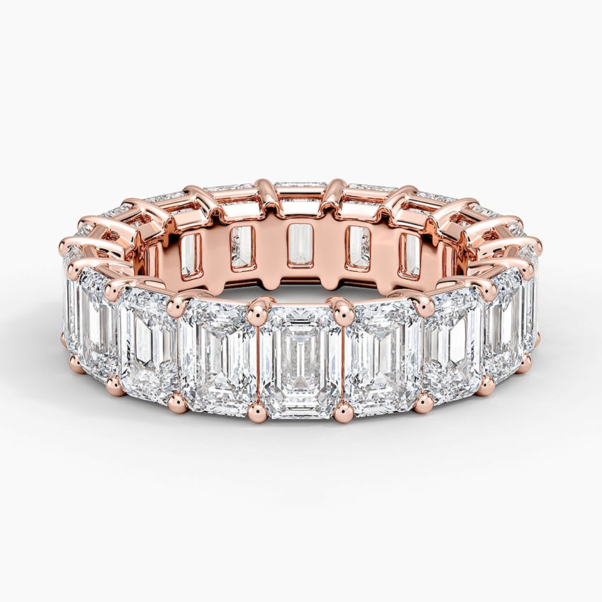 Emerald Eternity Lab Diamond Ring (5 ct. tw.) Rose Gold 18k Eternity Band
