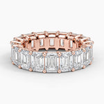 Emerald Eternity Lab Diamond Ring (3 ct. tw.) Rose Gold 18k Eternity Band