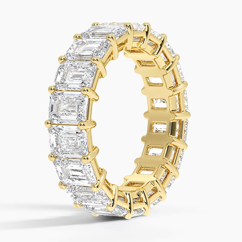 Emerald Eternity Lab Diamond Ring (3 ct. tw.) Yellow Gold 18k Eternity Band