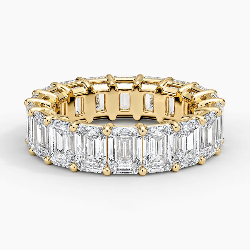 Emerald Eternity Lab Diamond Ring (5 ct. tw.) Yellow Gold 18k Eternity Band