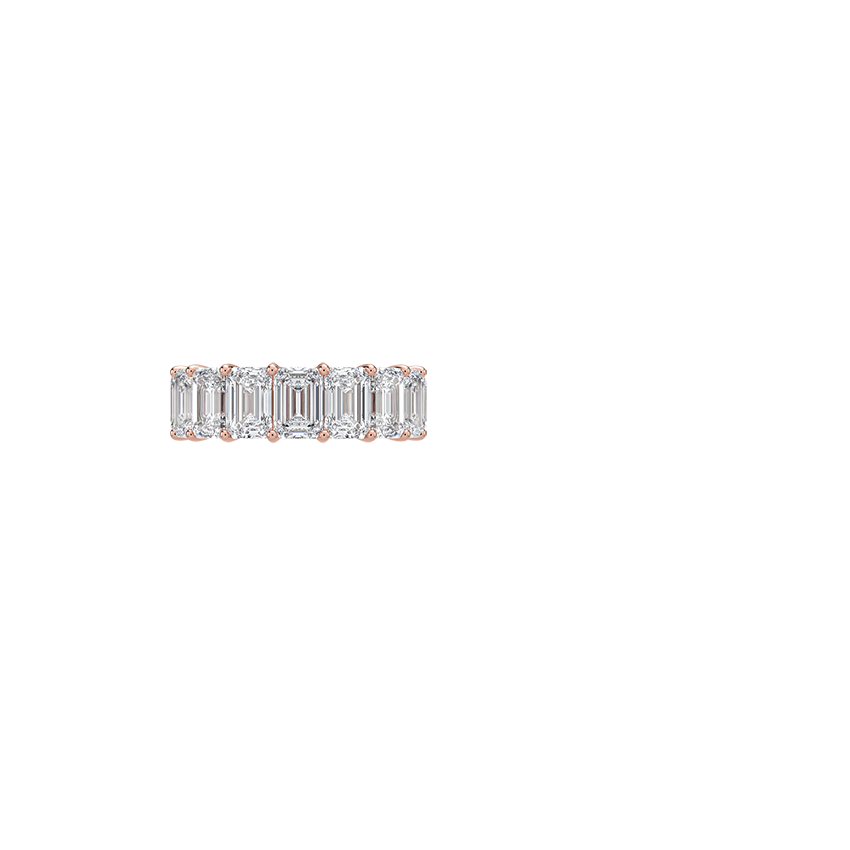 Emerald Eternity Diamond Ring (8 ct. tw.) Rose Gold 18k Eternity Band