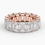 Emerald Eternity Lab Diamond Ring (8 ct. tw.) Rose Gold 18k Eternity Band