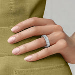 Emerald Eternity Lab Diamond Ring (8 ct. tw.) Platinum Eternity Band