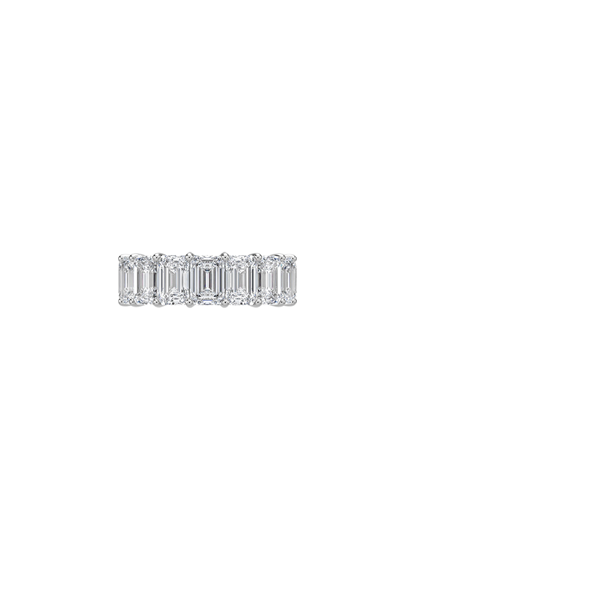 Emerald Eternity Diamond Ring (8 ct. tw.) Platinum Eternity Band