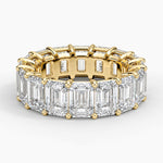 Emerald Eternity Diamond Ring (8 ct. tw.) Yellow Gold 18k Eternity Band