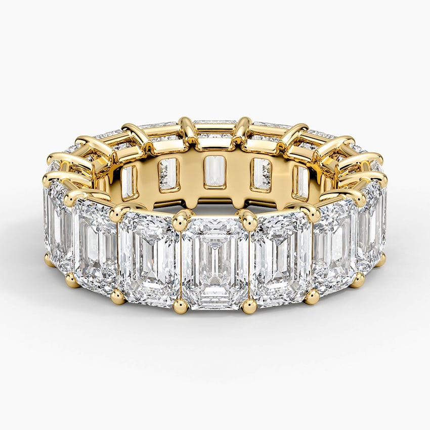 Emerald Eternity Lab Diamond Ring (8 ct. tw.) Yellow Gold 18k Eternity Band